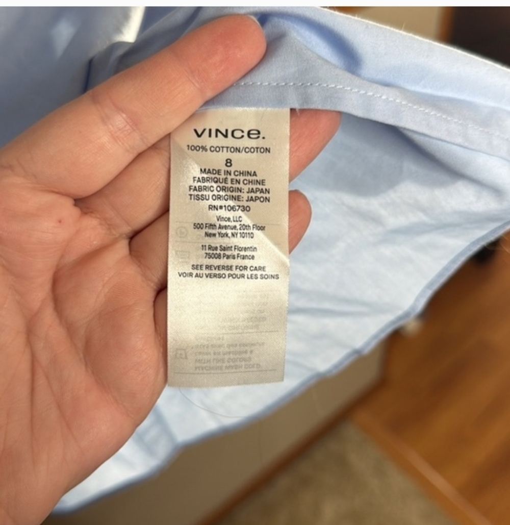 NWT $425 Vince Long-Sleeve Short Wrap Shirtdress Size 8 - Picture 5 of 16